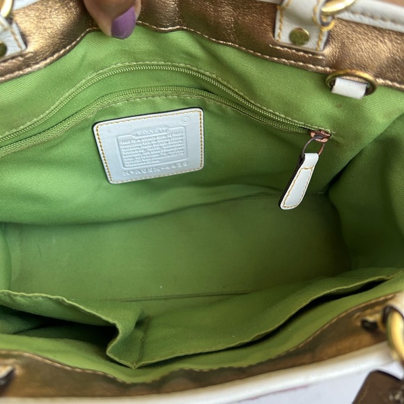 COACH limited edition vintage Cream and Tan Women's satchel bag - Picture 13 of 16